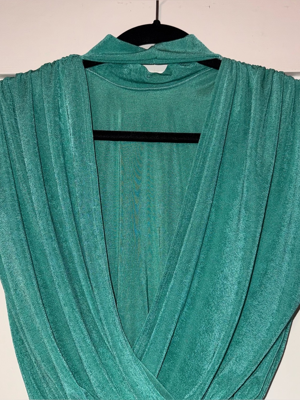 Vintage Teal Green Draped bodysuit